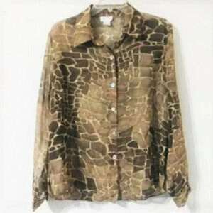 Nicola Sheer Print‎ Blouse A2